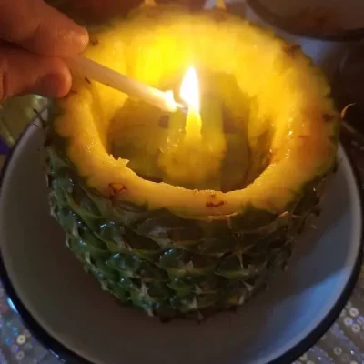 nến thơm bằng dứa